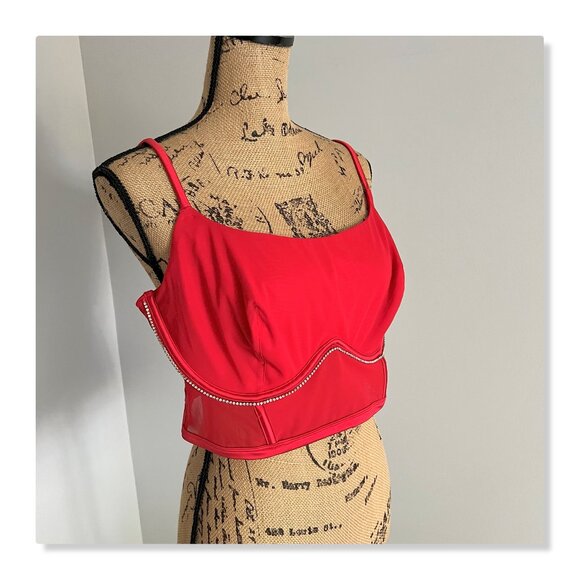 Auden Intimates Rhinestone Corset Bra Sz XXL - Picture 4 of 9